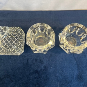 Dansk Full Lead Crystal Votives & Heavy Glass Ash Tray - Image 7