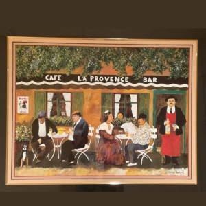 Custom Framed And Matted Cafe La Provence Bar Print